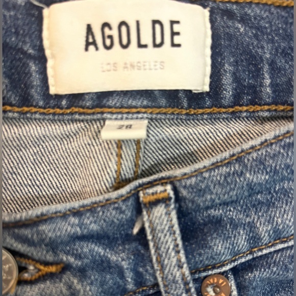 AGOLDIE Riley Crop High Rise Straight in Silence - Picture 5 of 6